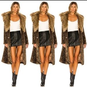 SHOW ME YOUR MUMU Minelli faux fur cheetah leopard Penny Lane Jacket Coat #y2k